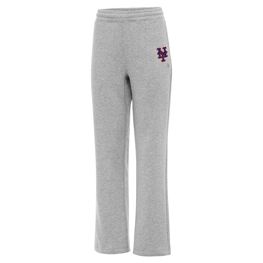 Women's Antigua Heather Gray New York Mets Victory Sweatpants