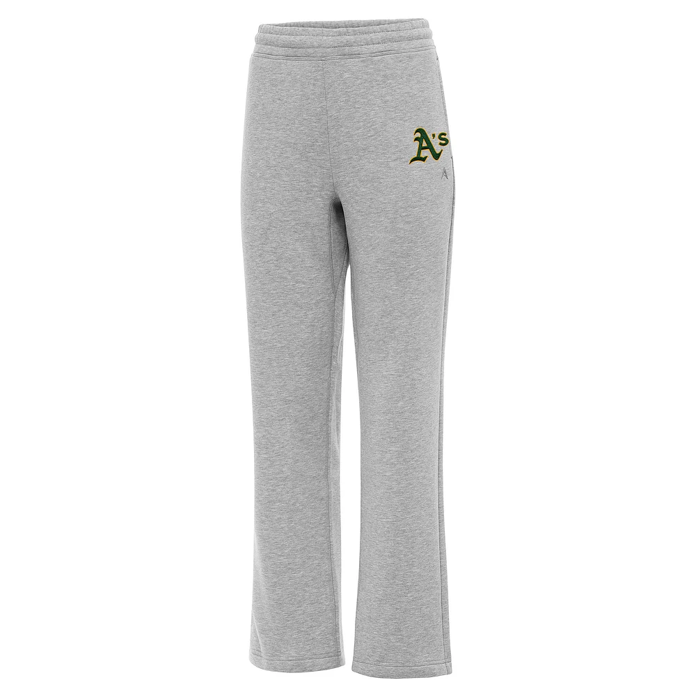 Women's Antigua Heather Gray Athletics Victory Sweatpants