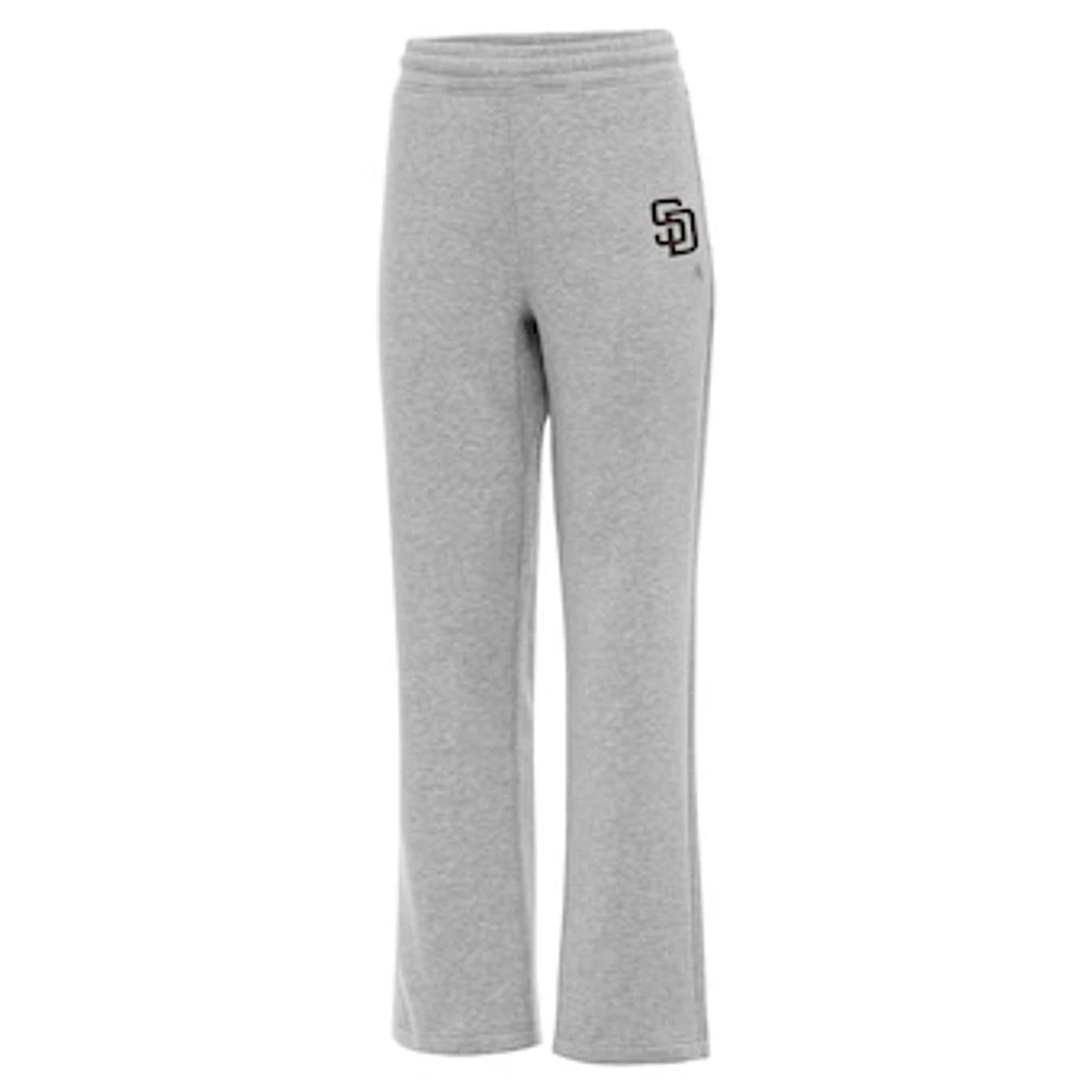 Women's Antigua Heather Gray San Diego Padres Victory Sweatpants