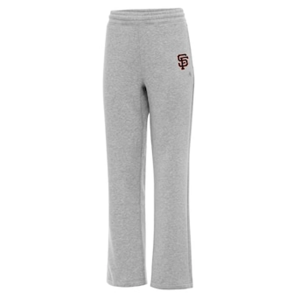 Women's Antigua Heather Gray San Francisco Giants Victory Sweatpants
