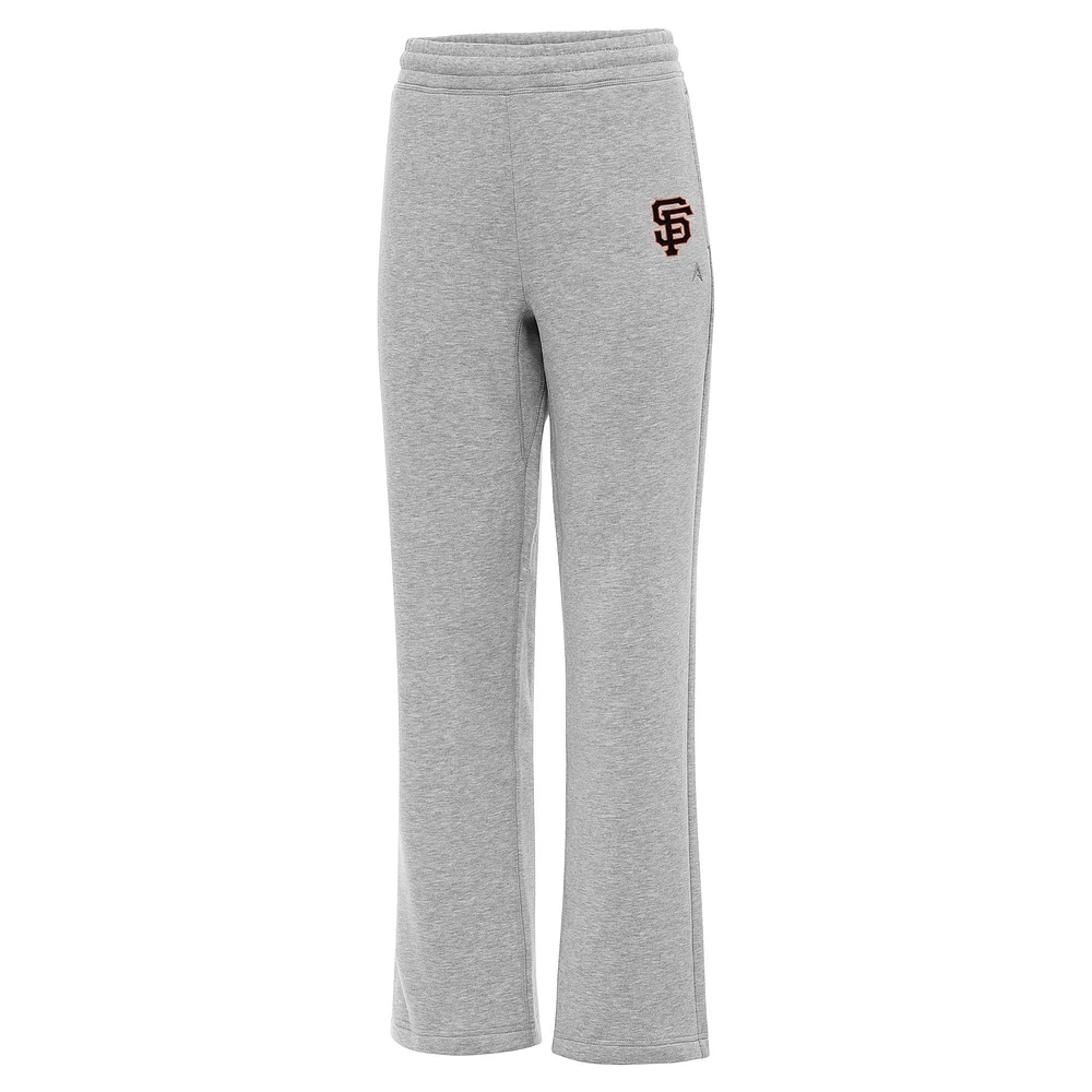 Women's Antigua Heather Gray San Francisco Giants Victory Sweatpants
