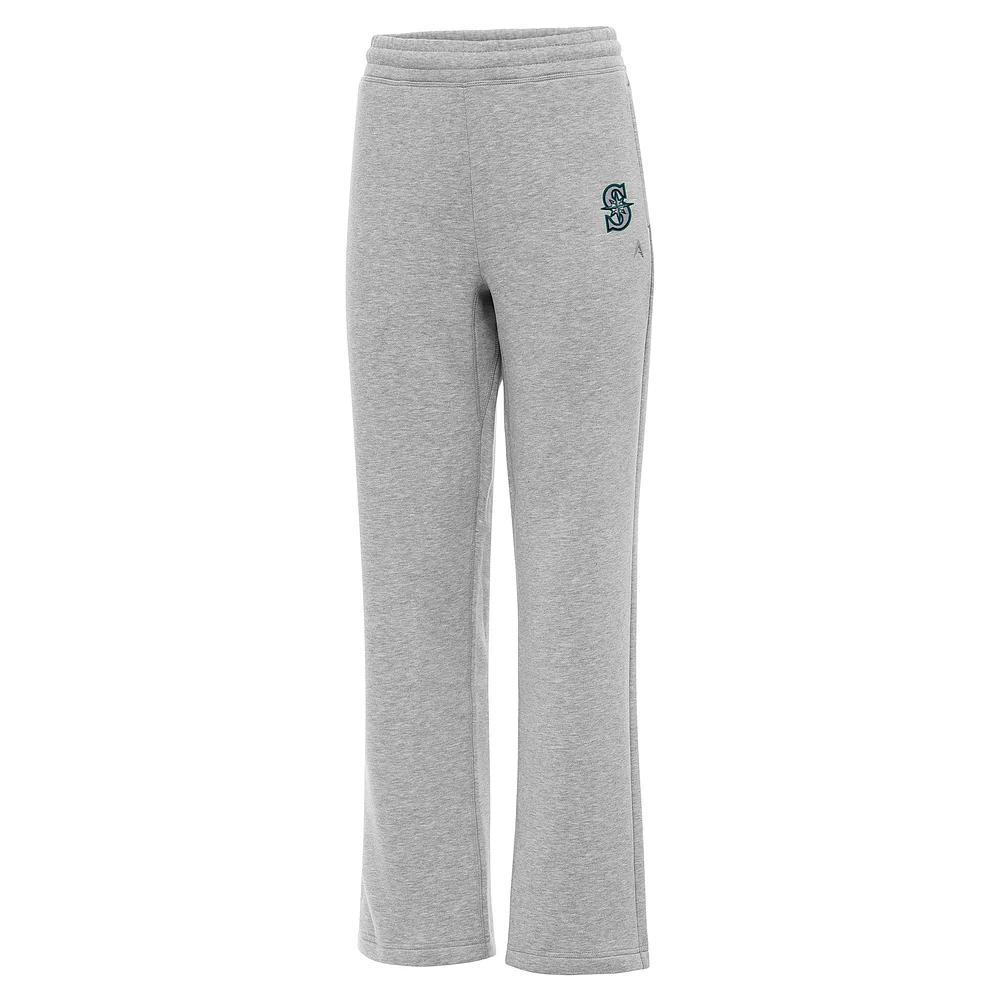 Women's Antigua Heather Gray Seattle Mariners Victory Sweatpants