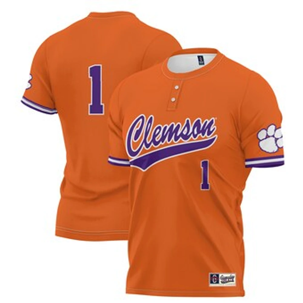 Youth GameDay Greats #1 Orange Clemson Tigers Lightweight Softball Jersey