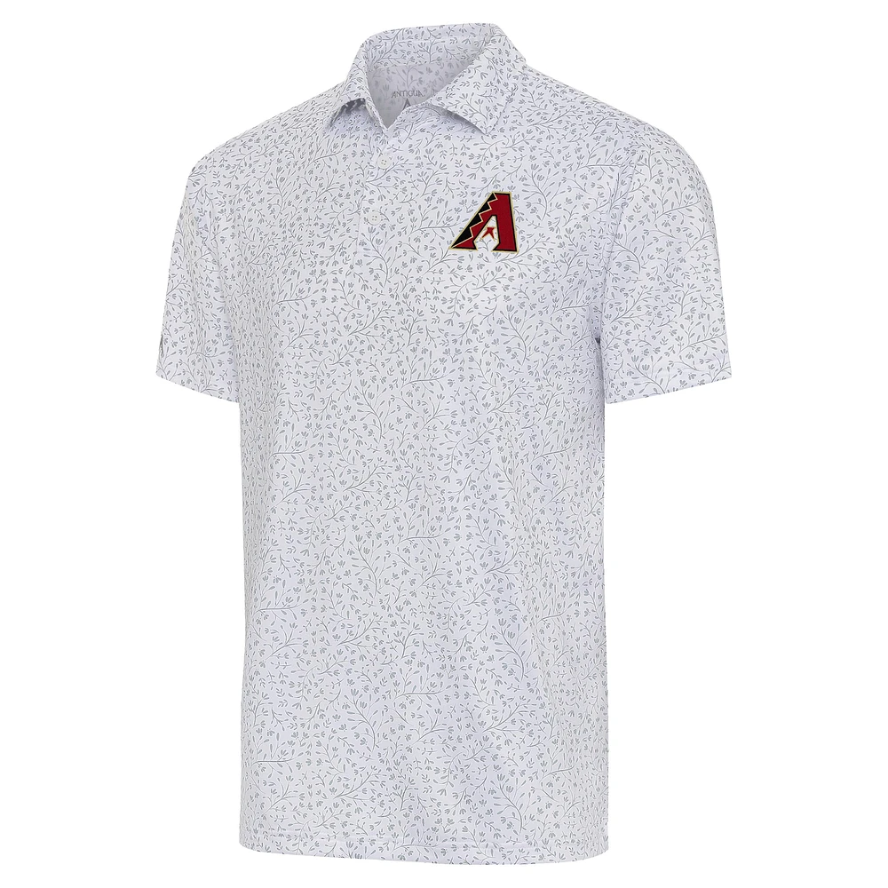 Men's Antigua White/Gray Arizona Diamondbacks Motion Polo