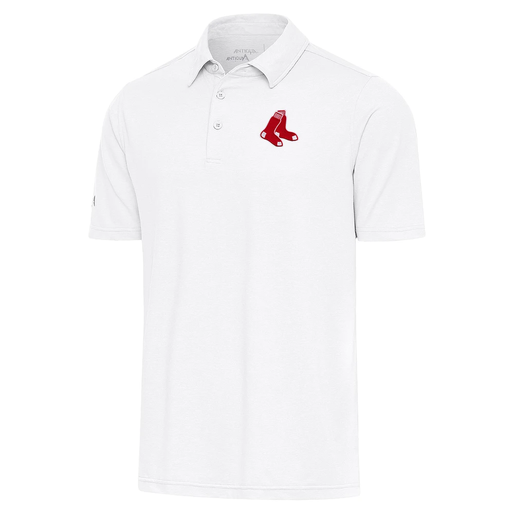 Men's Antigua White Boston Red Sox Par Polo