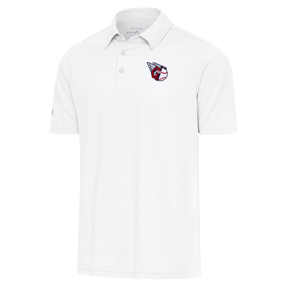 Men's Antigua White Cleveland Guardians Par Polo
