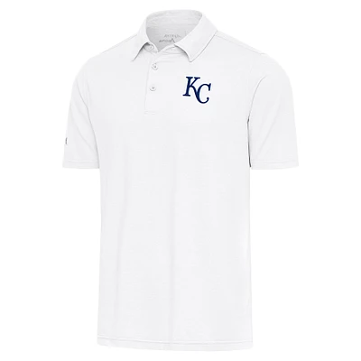 Men's Antigua  White Kansas City Royals Par Polo