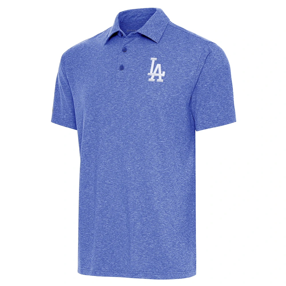 Men's Antigua Heather Royal Los Angeles Dodgers Par Polo