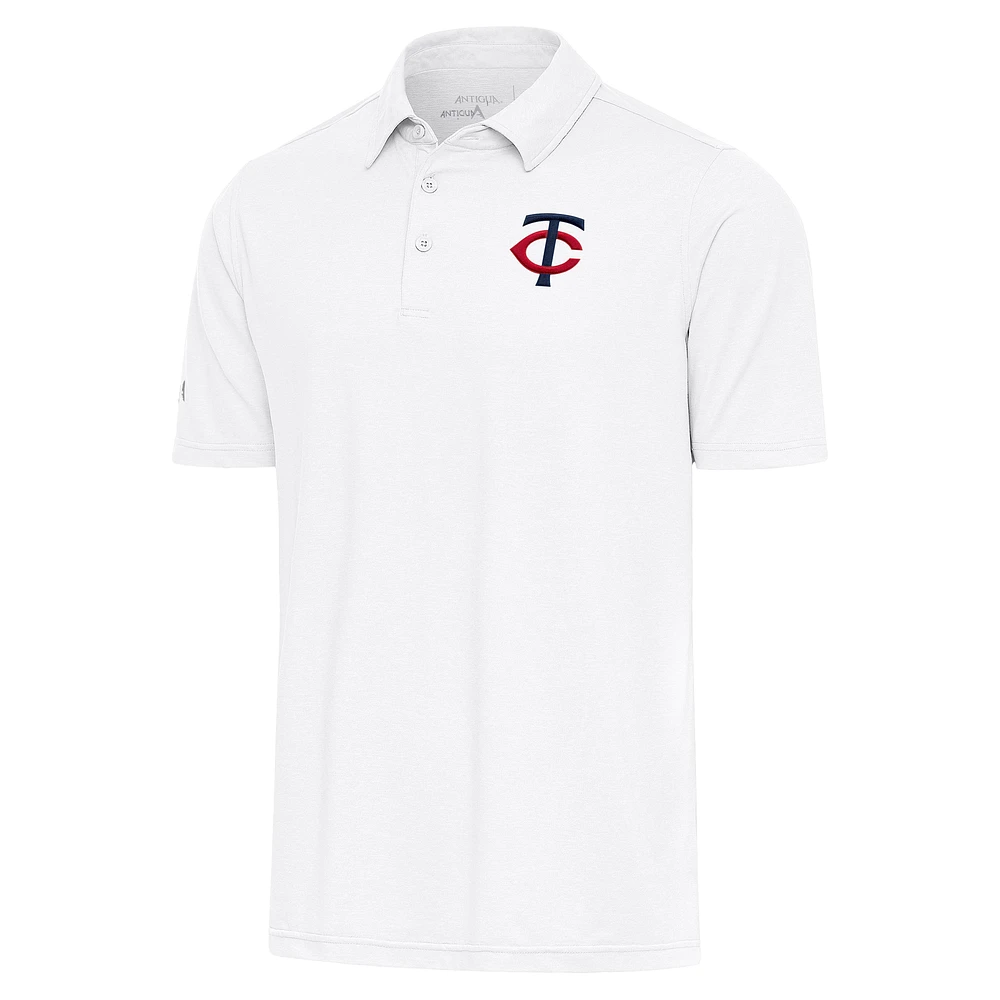 Men's Antigua White Minnesota Twins Par Polo