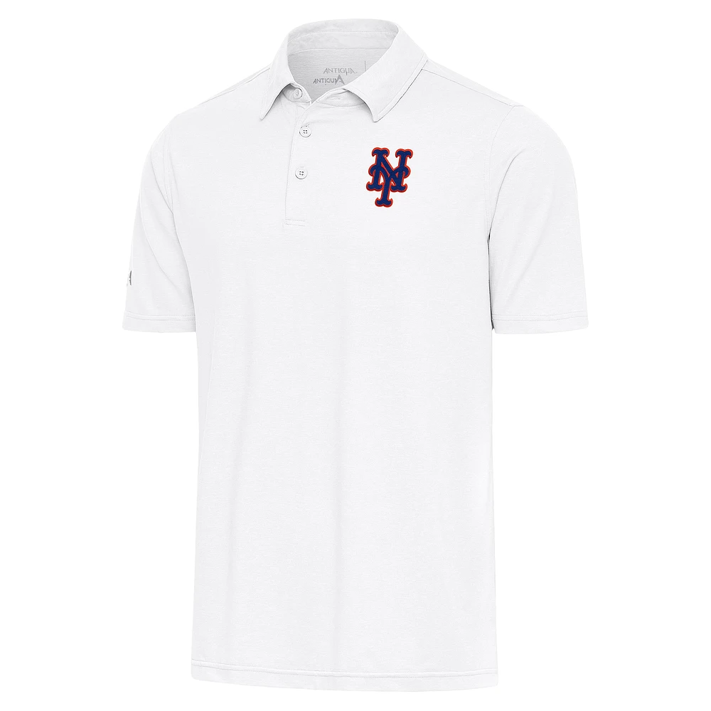 Men's Antigua White New York Mets Par Polo