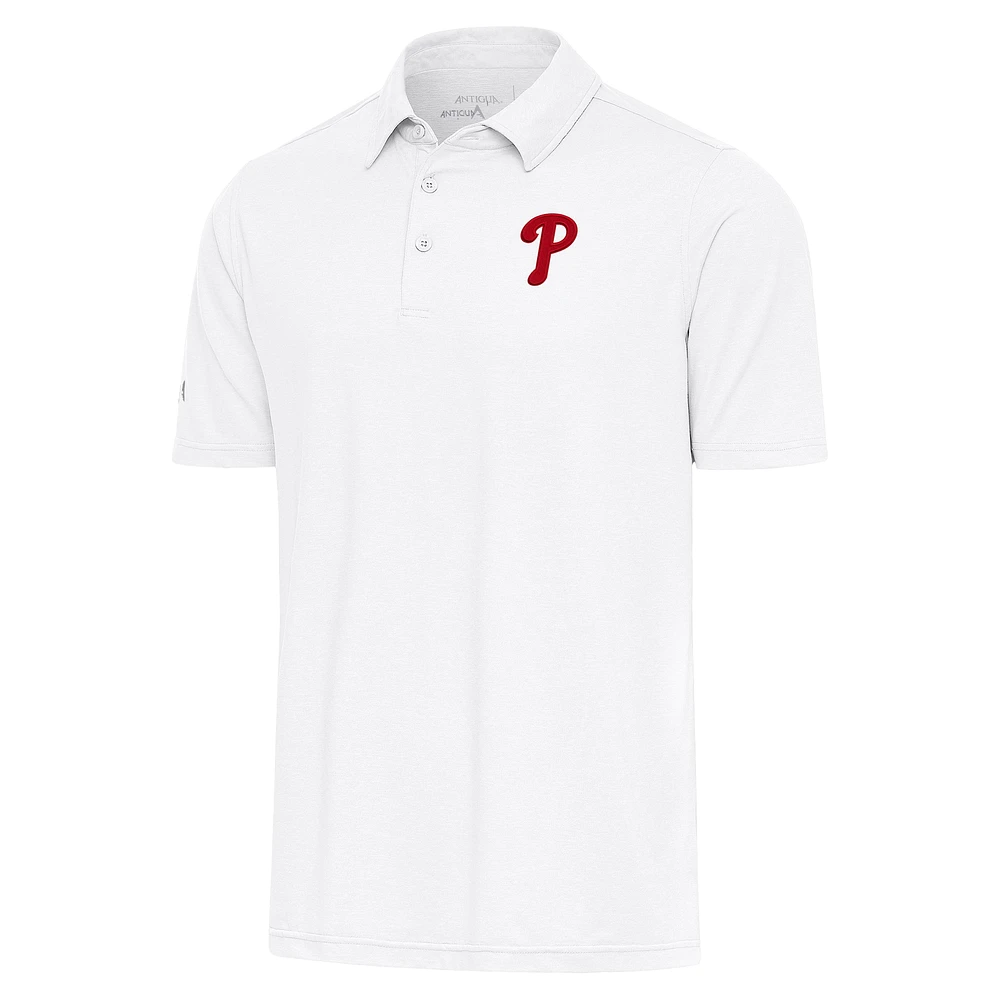Men's Antigua White Philadelphia Phillies Par Polo