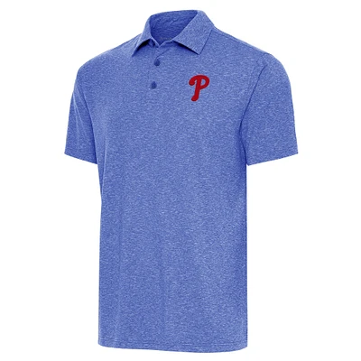 Men's Antigua Heather Royal Philadelphia Phillies Par Polo