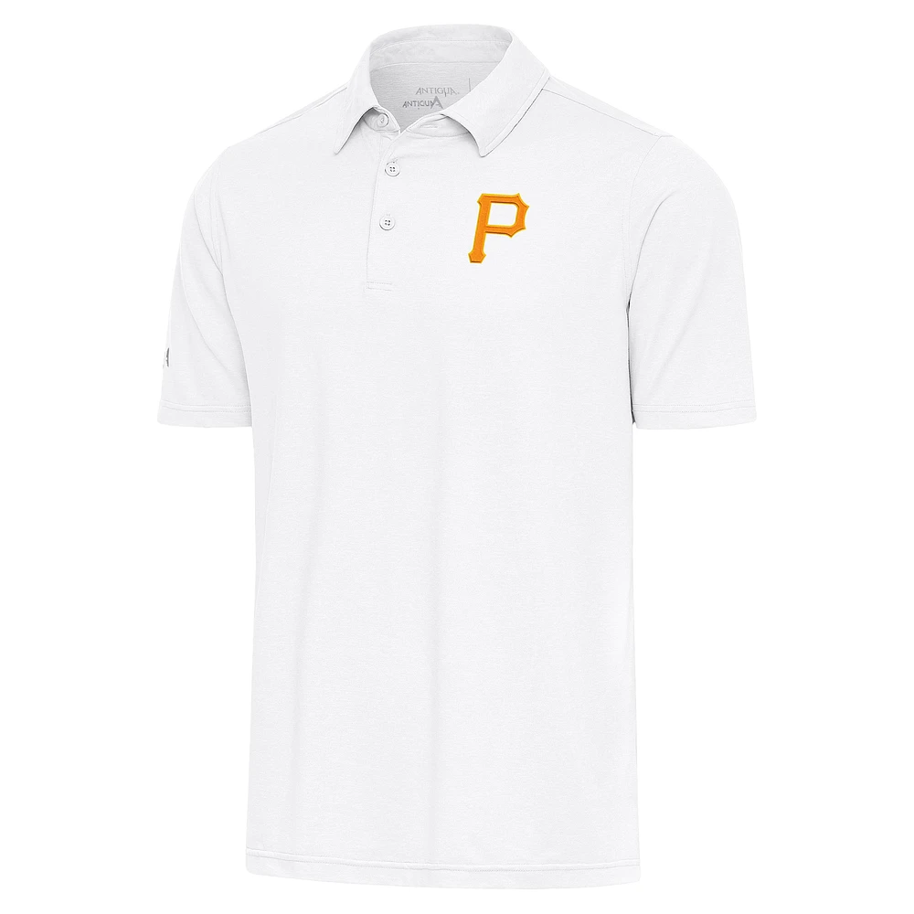 Men's Antigua White Pittsburgh Pirates Par Polo