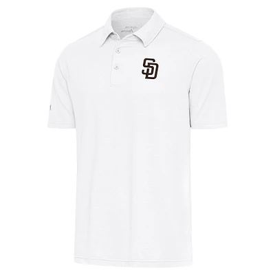 Men's Antigua White San Diego Padres Par Polo