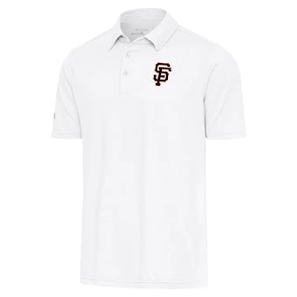 Men's Antigua White San Francisco Giants Par Polo