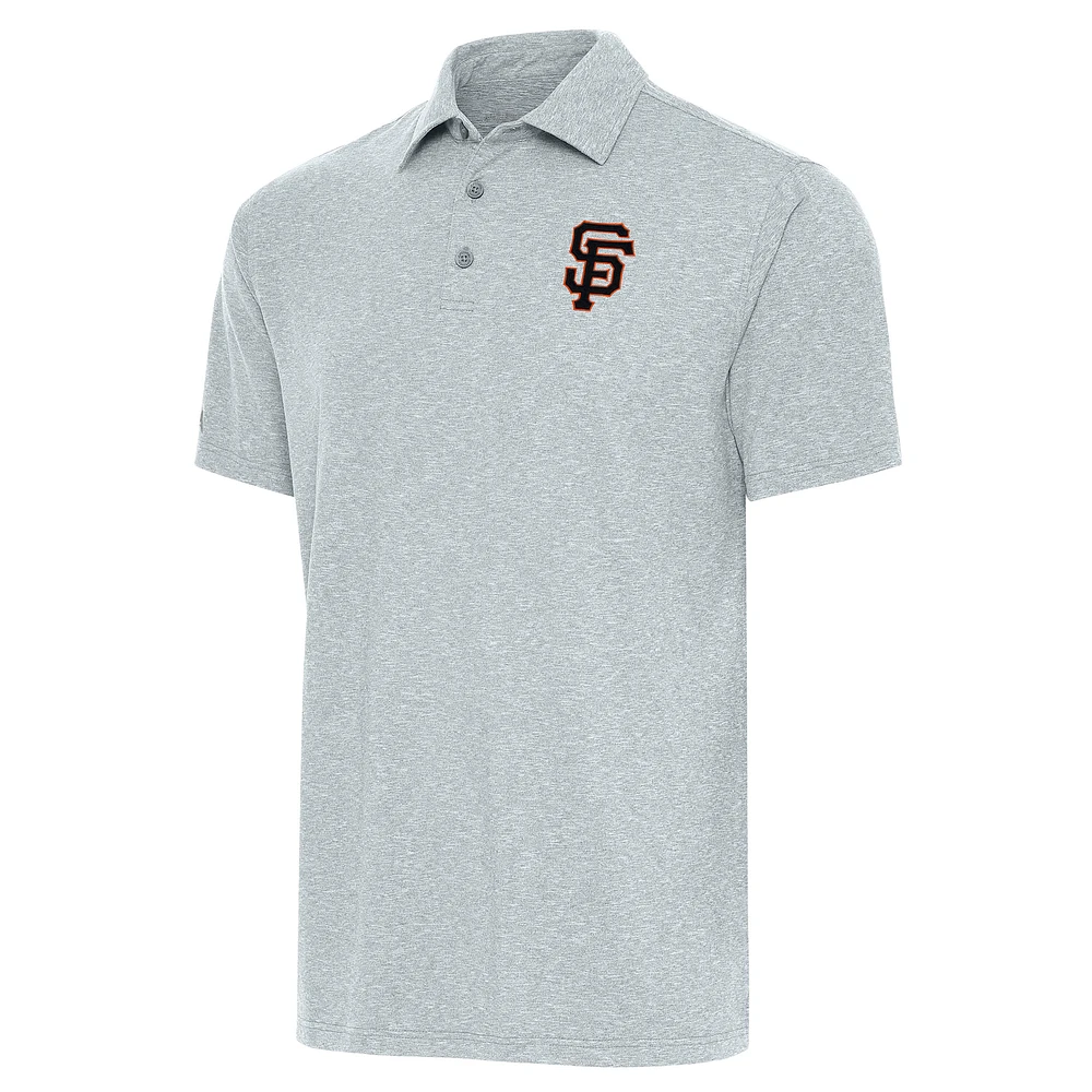 Men's Antigua Heather Gray San Francisco Giants Par Polo