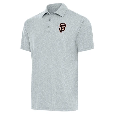 Men's Antigua Heather Gray San Francisco Giants Par Polo