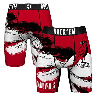 Men's Rock Em Socks Arizona Cardinals Gridiron Classic Paint Boxer Briefs
