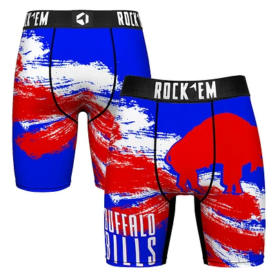 Men's Rock Em Socks Buffalo Bills Gridiron Classic Paint Boxer Briefs