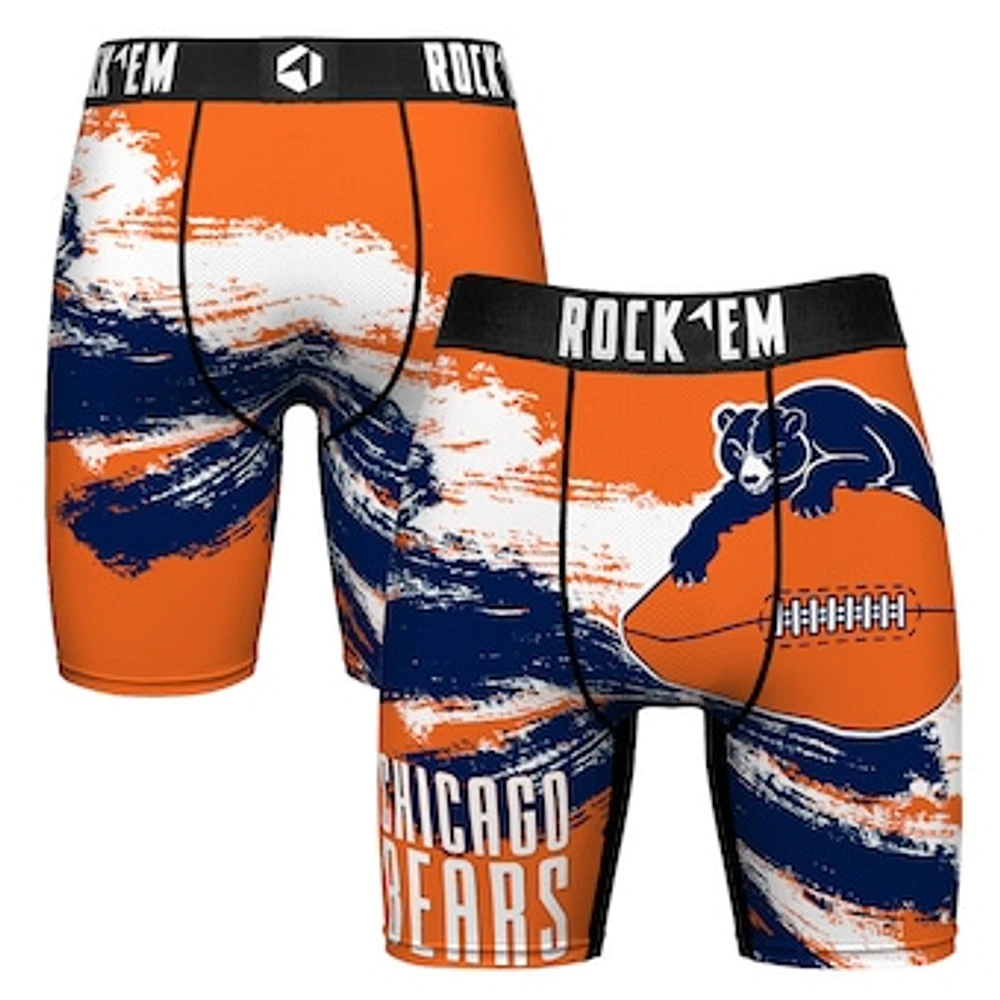 Men's Rock Em Socks Chicago Bears Gridiron Classic Paint Boxer Briefs
