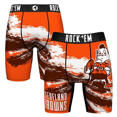 Men's Rock Em Socks Cleveland Browns Gridiron Classic Paint Boxer Briefs