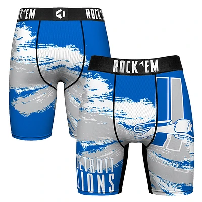 Men's Rock Em Socks  Detroit Lions Gridiron Classic Paint Boxer Briefs