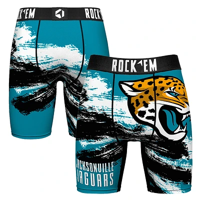 Men's Rock Em Socks Jacksonville Jaguars Gridiron Classic Paint Boxer Briefs
