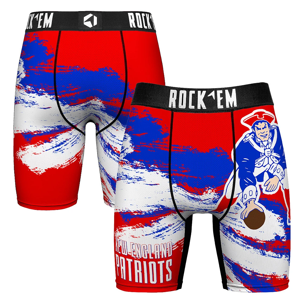 Men's Rock Em Socks New England Patriots Gridiron Classic Paint Boxer Briefs