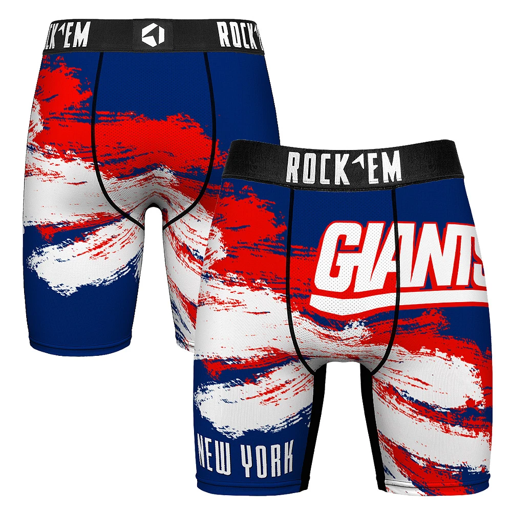Men's Rock Em Socks New York Giants Gridiron Classic Paint Boxer Briefs
