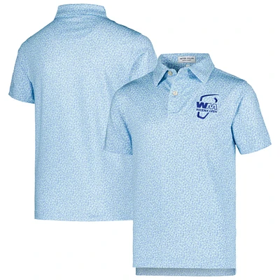 Youth Peter Millar Light Blue WM Phoenix Open Lizard King Polo