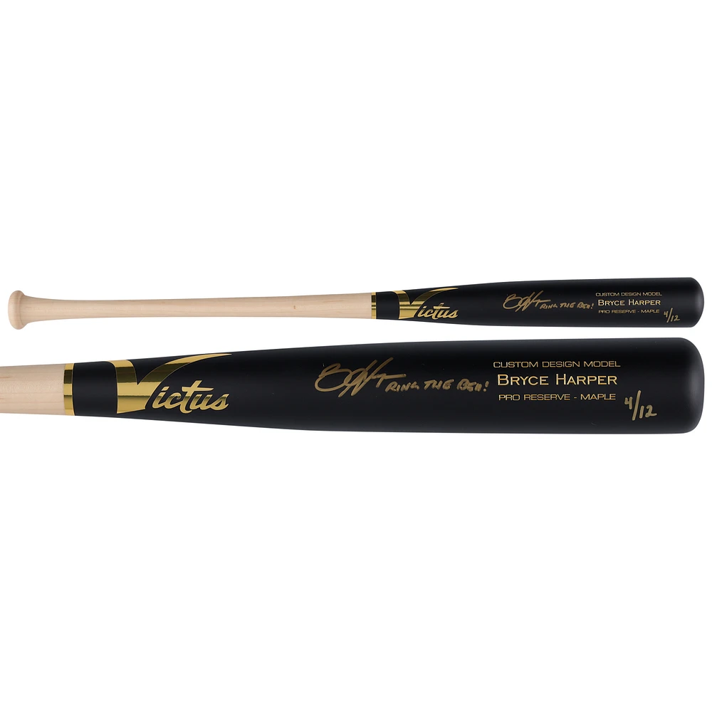 Limited Edition of 12: Bryce Harper Philadelphia Phillies Autographed Victus Bat with Inscription
