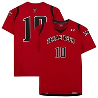 Texas Tech Red Raiders Team-Issued #10 Red Jersey from the Athletics Program