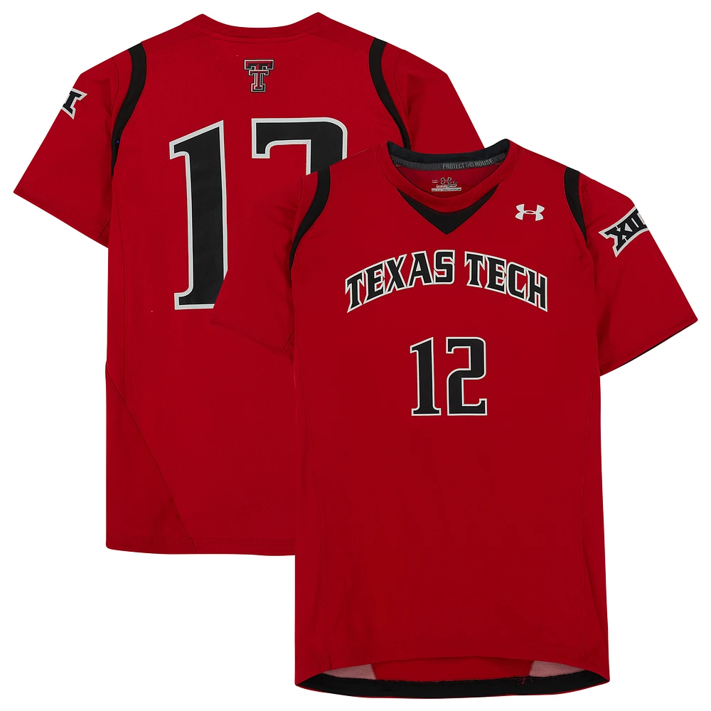 Texas Tech Red Raiders Team-Issued #12 Red Jersey from the Athletics Program