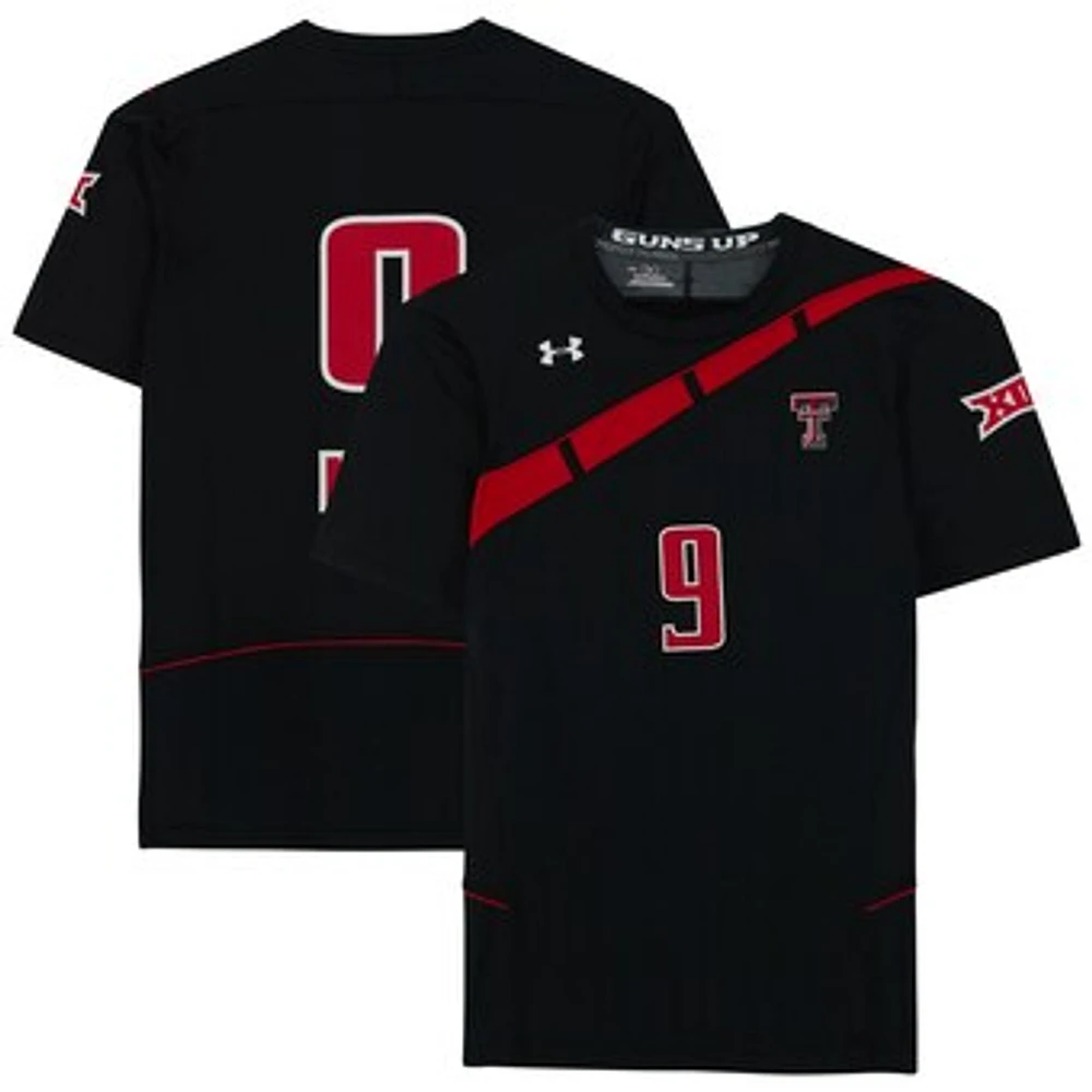Texas Tech Red Raiders Team-Issued #9 Black Jersey from the Athletics Program
