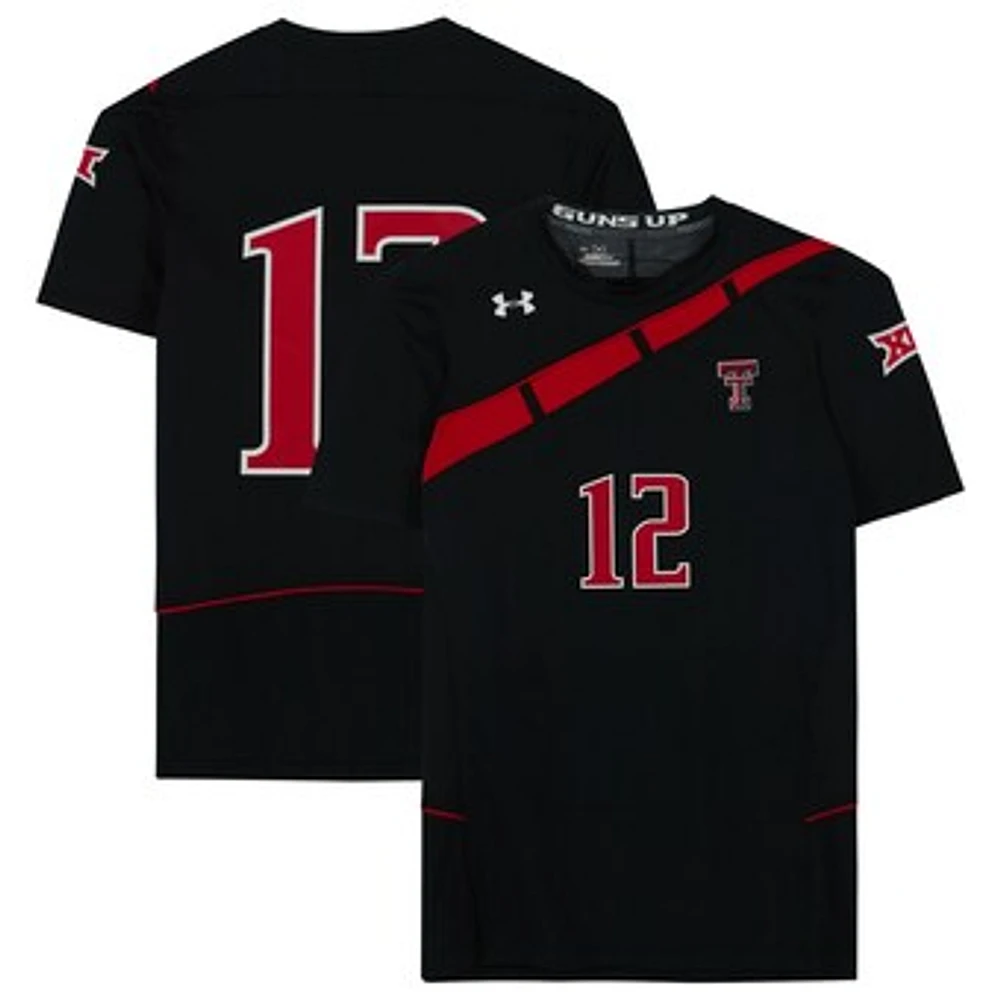 Texas Tech Red Raiders Team-Issued #12 Black Jersey from the Athletics Program