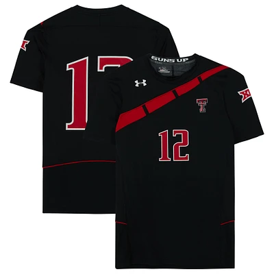 Texas Tech Red Raiders Team-Issued #12 Black Jersey from the Athletics Program