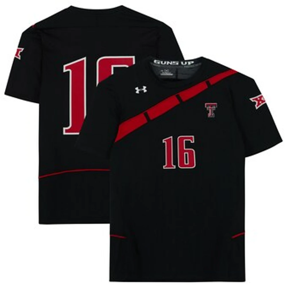 Texas Tech Red Raiders Team-Issued #16 Black Jersey from the Athletics Program
