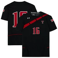 Texas Tech Red Raiders Team-Issued #16 Black Jersey from the Athletics Program