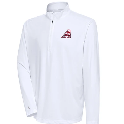 Men's Antigua Arizona Diamondbacks Patriotic Tribute Quarter-Zip Pullover Top