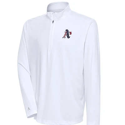 Men's Antigua Athletics Patriotic Tribute Quarter-Zip Pullover Top