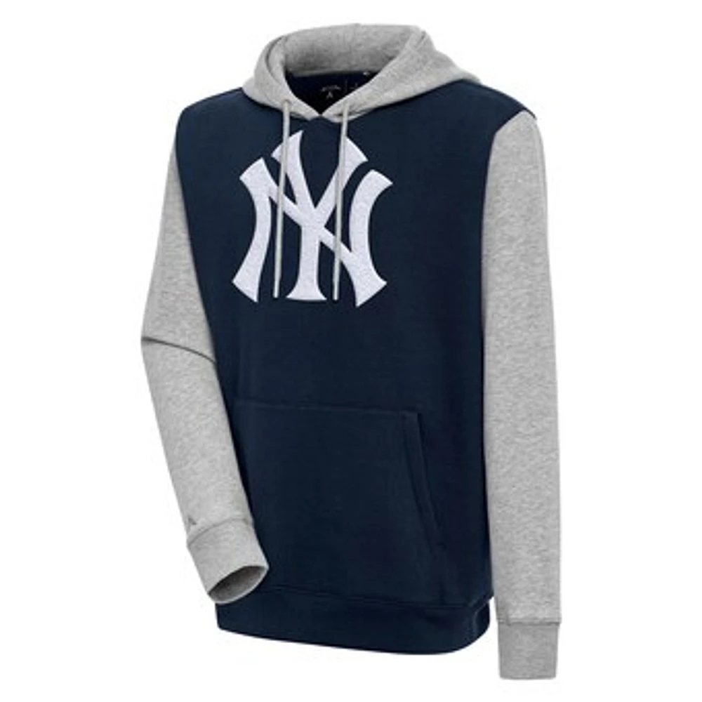 Men's Antigua Navy New York Yankees Victory CB Chenille Pullover Hoodie