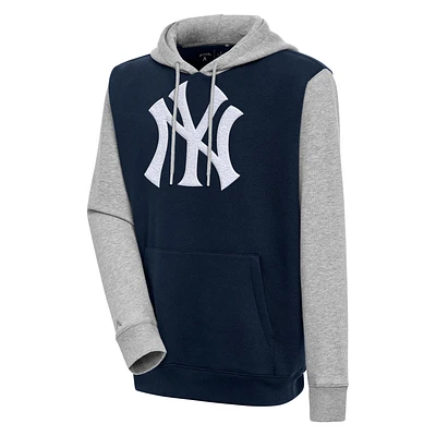Men's Antigua Navy New York Yankees Victory CB Chenille Pullover Hoodie