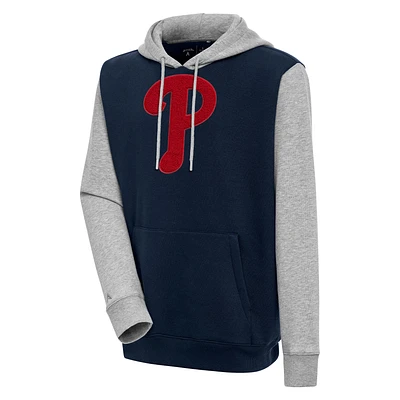 Men's Antigua Navy Philadelphia Phillies Victory CB Chenille Pullover Hoodie