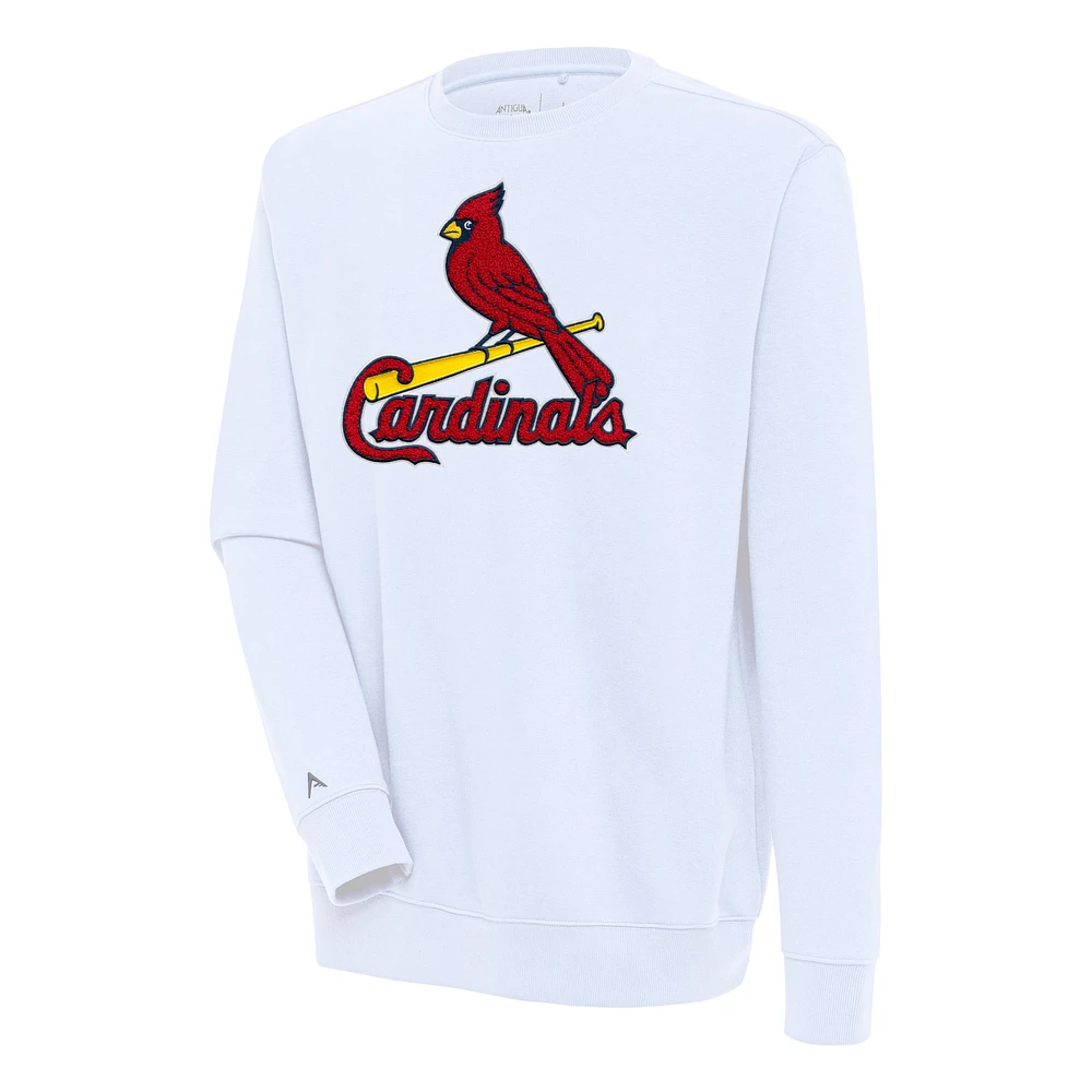 Men's Antigua St. Louis Cardinals Victory Crewneck Chenille Pullover Sweatshirt
