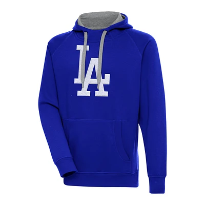 Men's Antigua Royal Los Angeles Dodgers Victory Chenille Pullover Hoodie