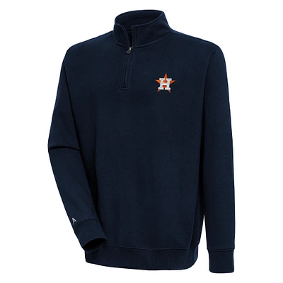 Men's Antigua Navy Houston Astros Victory Quarter-Zip Pullover Top
