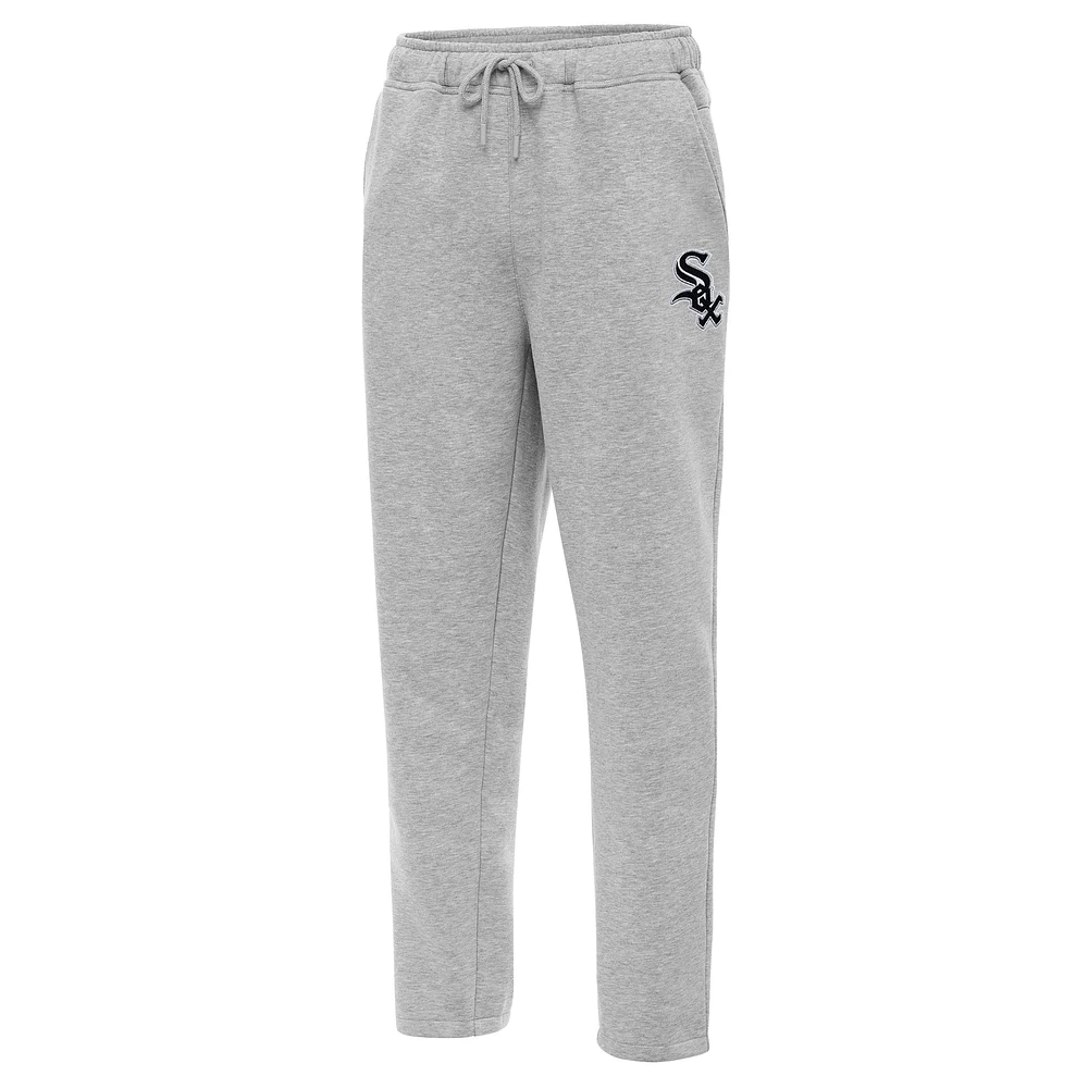 Men's Antigua Heather Gray Chicago White Sox Victory Jogger Pants