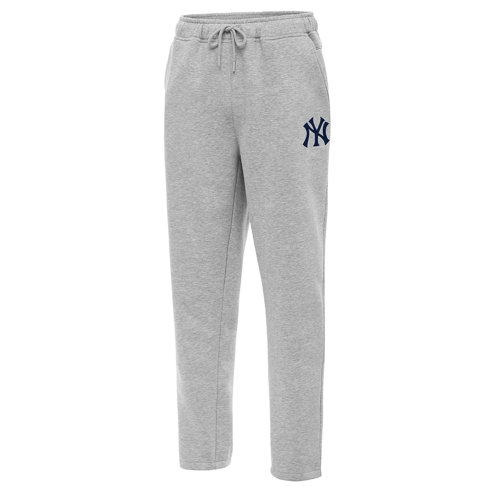 Men's Antigua Heather Gray New York Yankees Victory Jogger Pants