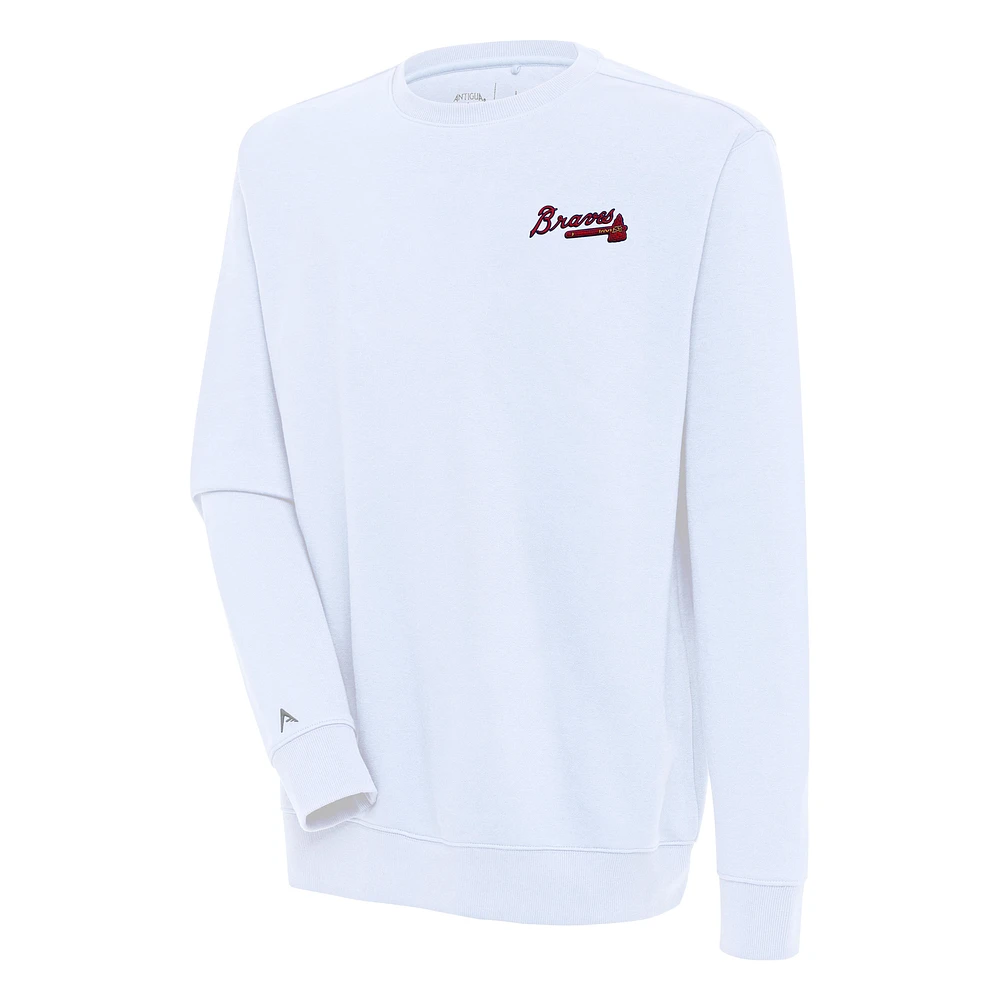Men's Antigua Atlanta Braves Victory Pullover Sweatshirt