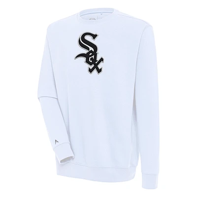 Men's Antigua White Chicago Sox Victory Pullover Sweatshirt